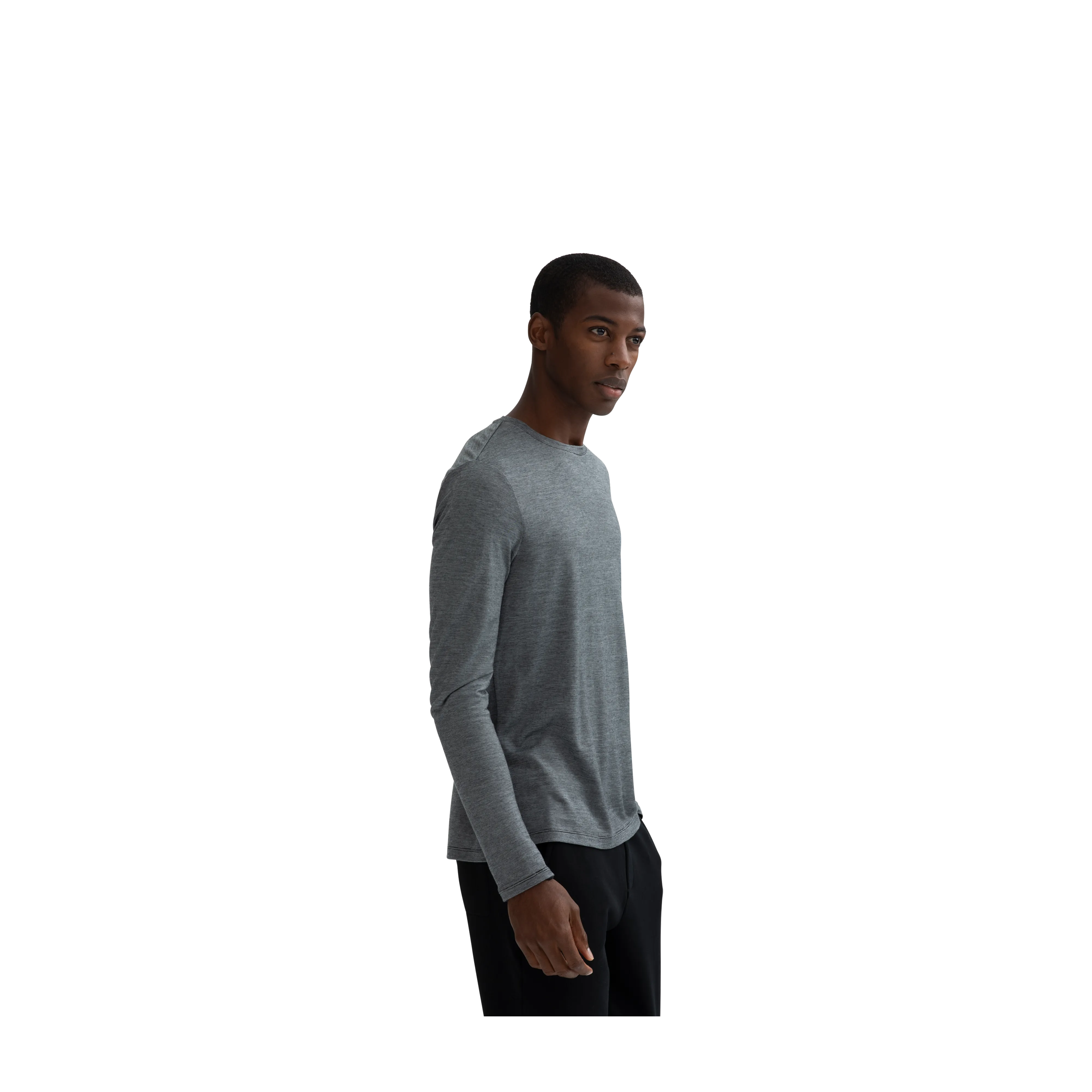Men's Merino Wool Crew Neck Long Sleeve T-Shirt