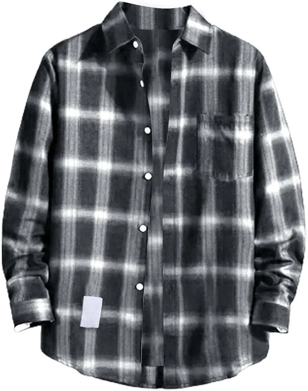 Mens Shirts Long Sleeve Casual 2025 T-Shirts Fashion Plaid Summer Classic Solid Tee Tops,Clothes,Y2K Summer Tops