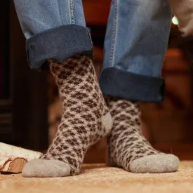 Men's Smokey Weave Thick Merino Wool Crew Socks
