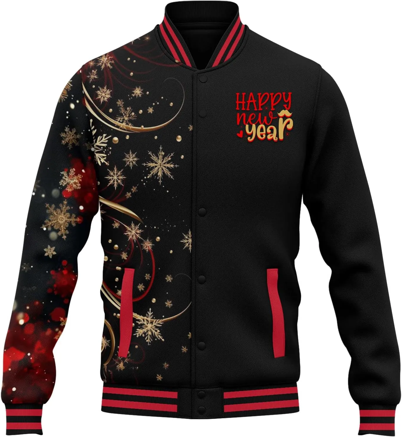 Mens Varsity Jacket Vintage Baseball Bomber Jackets Casual Coats 2025 New Year Fashion Jacket