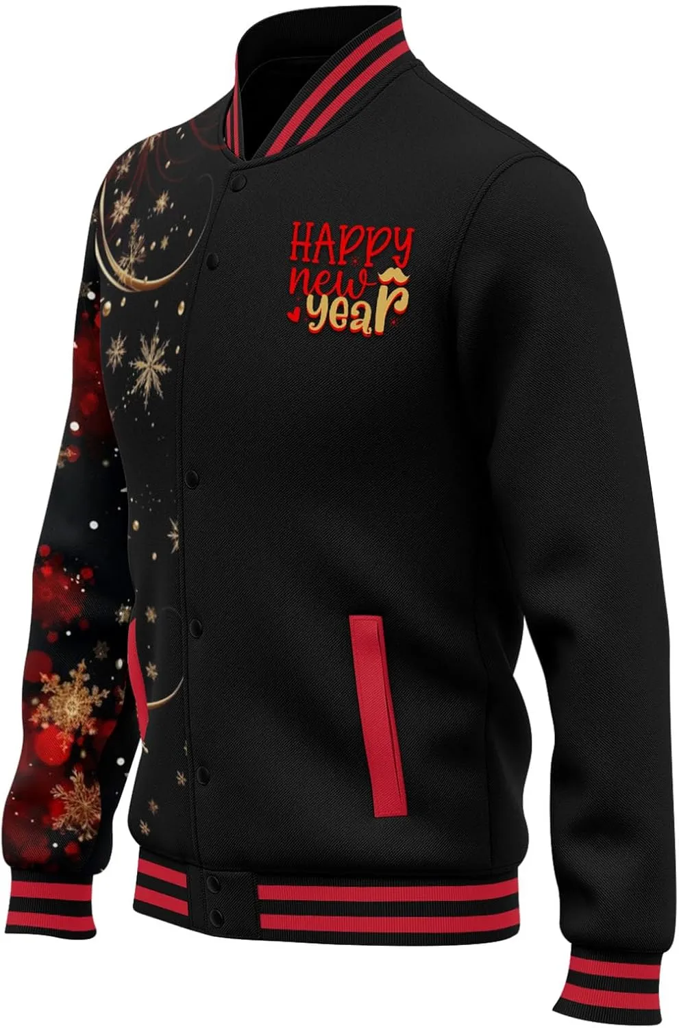 Mens Varsity Jacket Vintage Baseball Bomber Jackets Casual Coats 2025 New Year Fashion Jacket