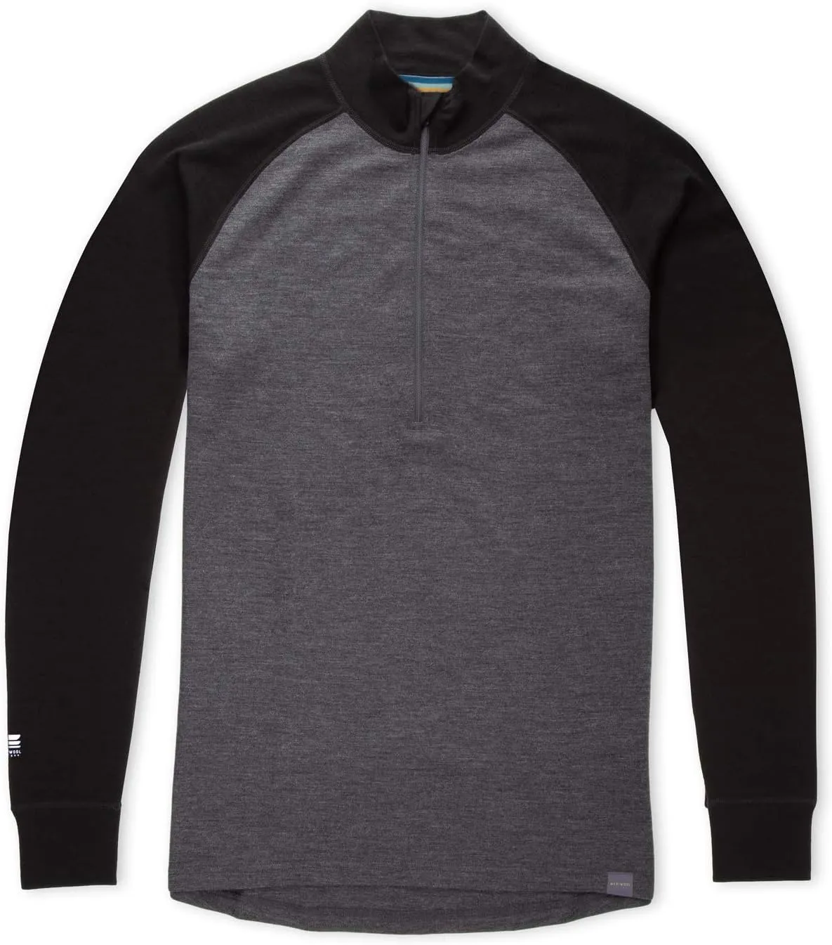 MERIWOOL Mens Base Layer 100% Merino Wool Midweight 250g Half Zip Sweater for Men