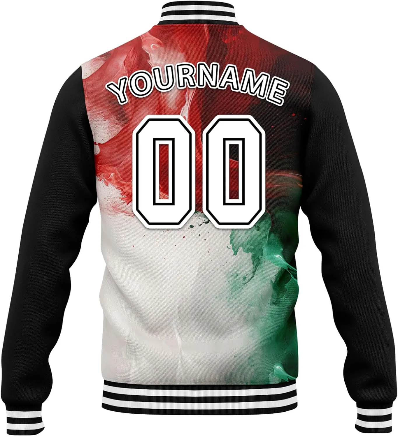Mexico Flag Custom Varsity Jacket Vintage Baseball Bomber Jackets Streetwear Coats