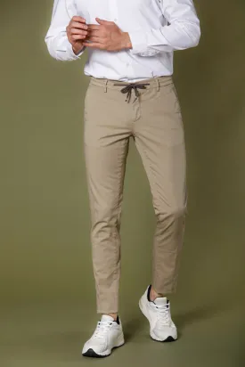 Milano Jogger pantalone chino jogger uomo in cotone e tencel extra slim