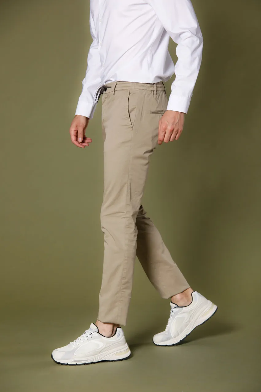 Milano Jogger pantalone chino jogger uomo in cotone e tencel extra slim