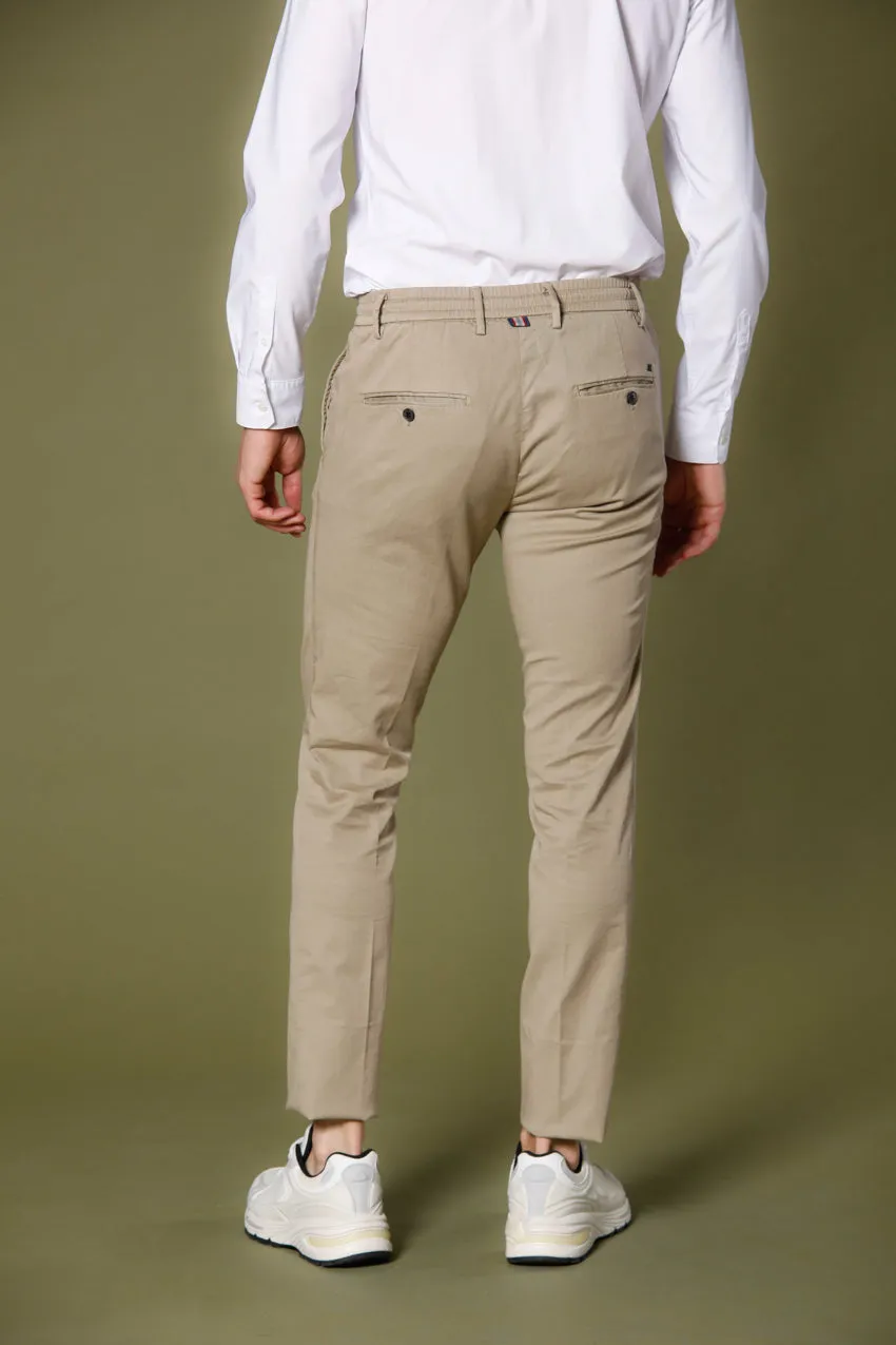 Milano Jogger pantalone chino jogger uomo in cotone e tencel extra slim