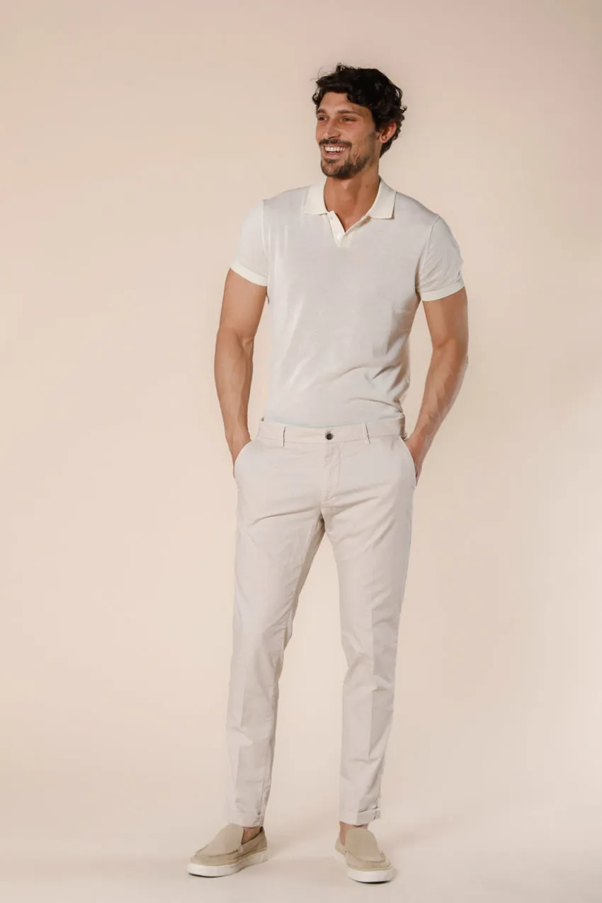 Milano Style pantalone chino uomo in gabardina stretch extra slim fit ①