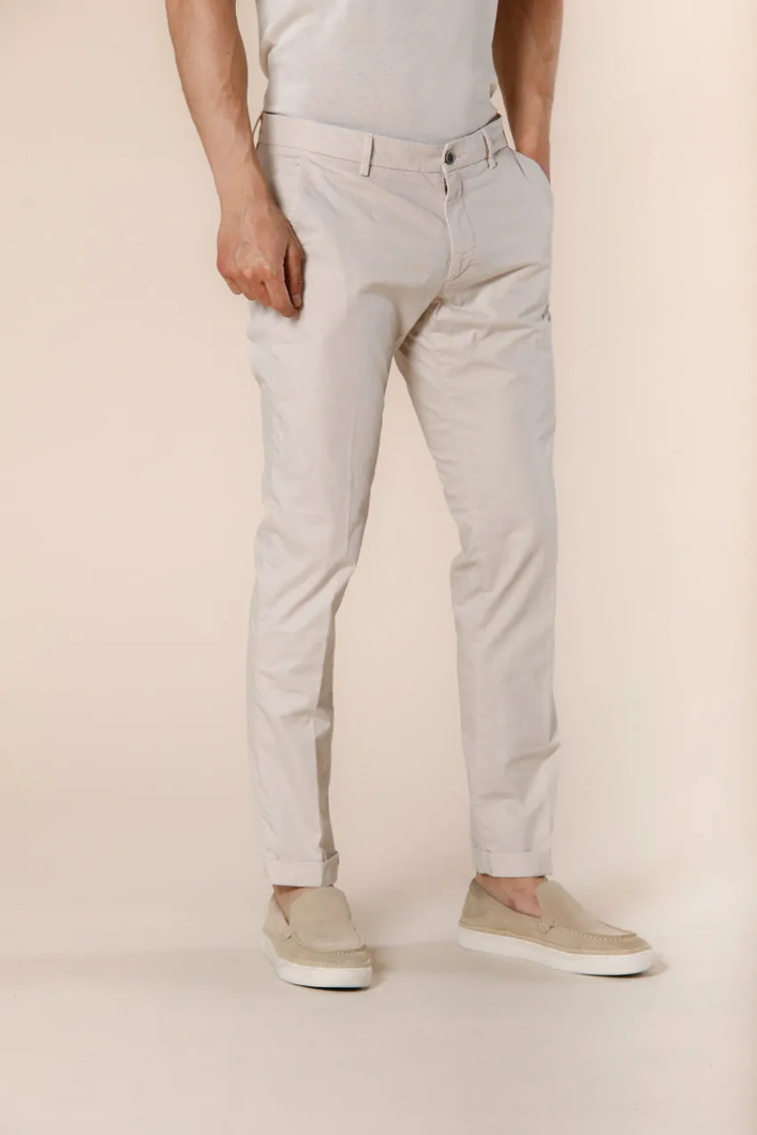 Milano Style pantalone chino uomo in gabardina stretch extra slim fit ①