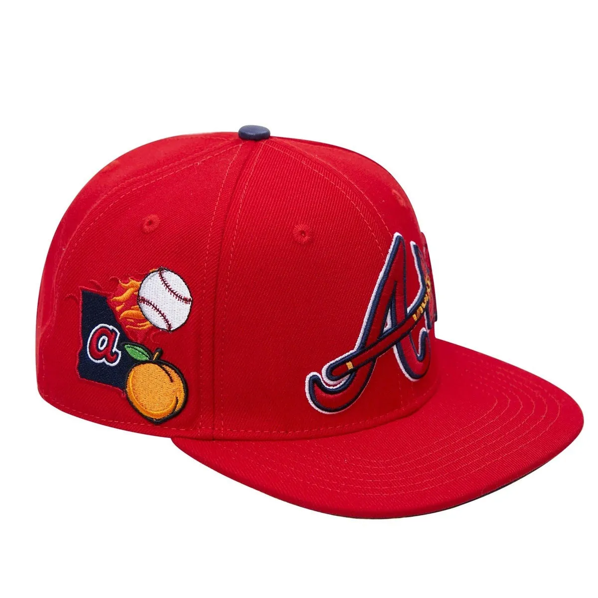 MLB ATLANTA BRAVES HOMETOWN WOOL UNISEX SNAPBACK (RED)