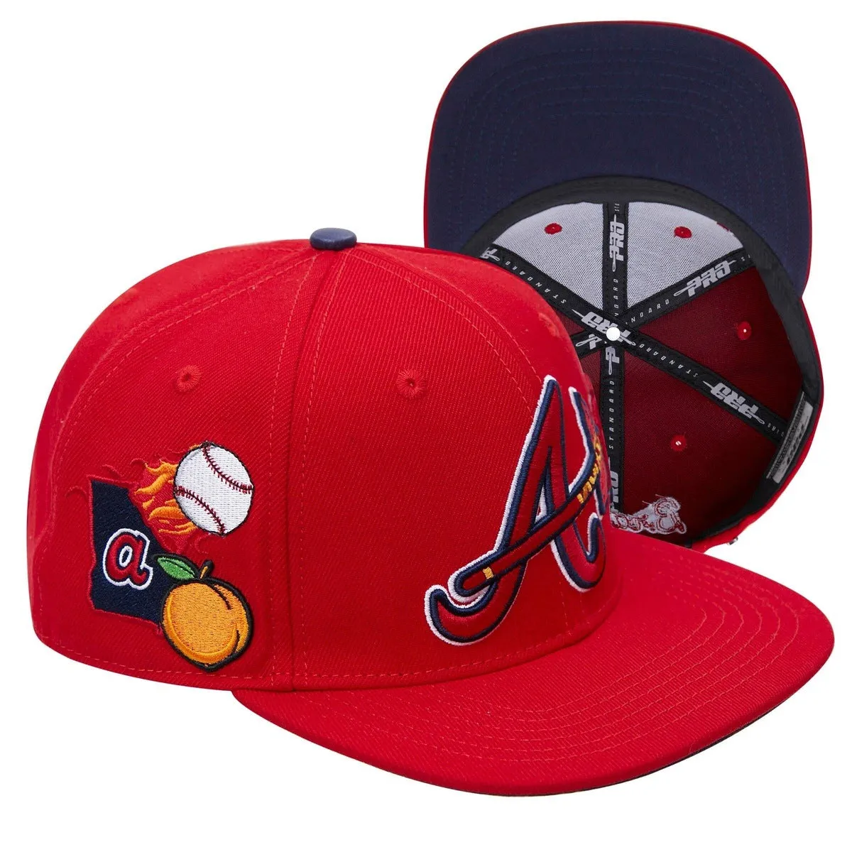 MLB ATLANTA BRAVES HOMETOWN WOOL UNISEX SNAPBACK (RED)