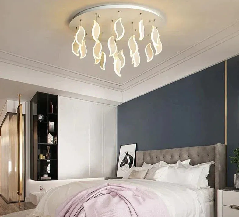 Modern LED Pendant Lights Acrylic Leaves Bedroom Light Post Modern Pendant Lamp For Living Room Kitchen Cafe Bar Home Fixtures