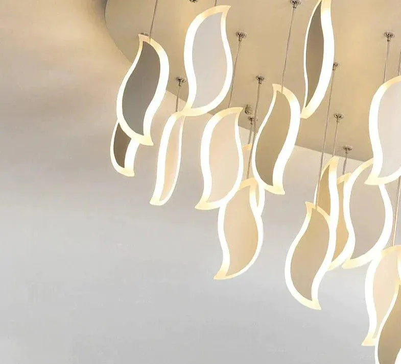 Modern LED Pendant Lights Acrylic Leaves Bedroom Light Post Modern Pendant Lamp For Living Room Kitchen Cafe Bar Home Fixtures