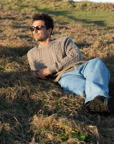Mohair Fishermans Knit in Sand