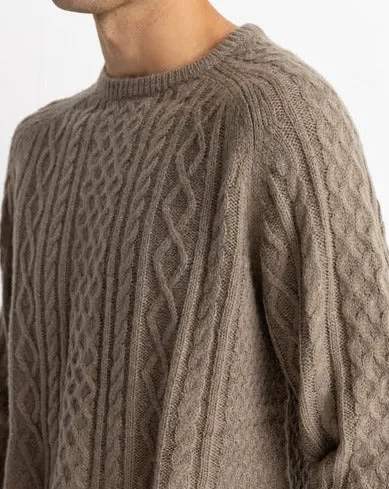 Mohair Fishermans Knit in Sand