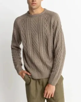 Mohair Fishermans Knit in Sand