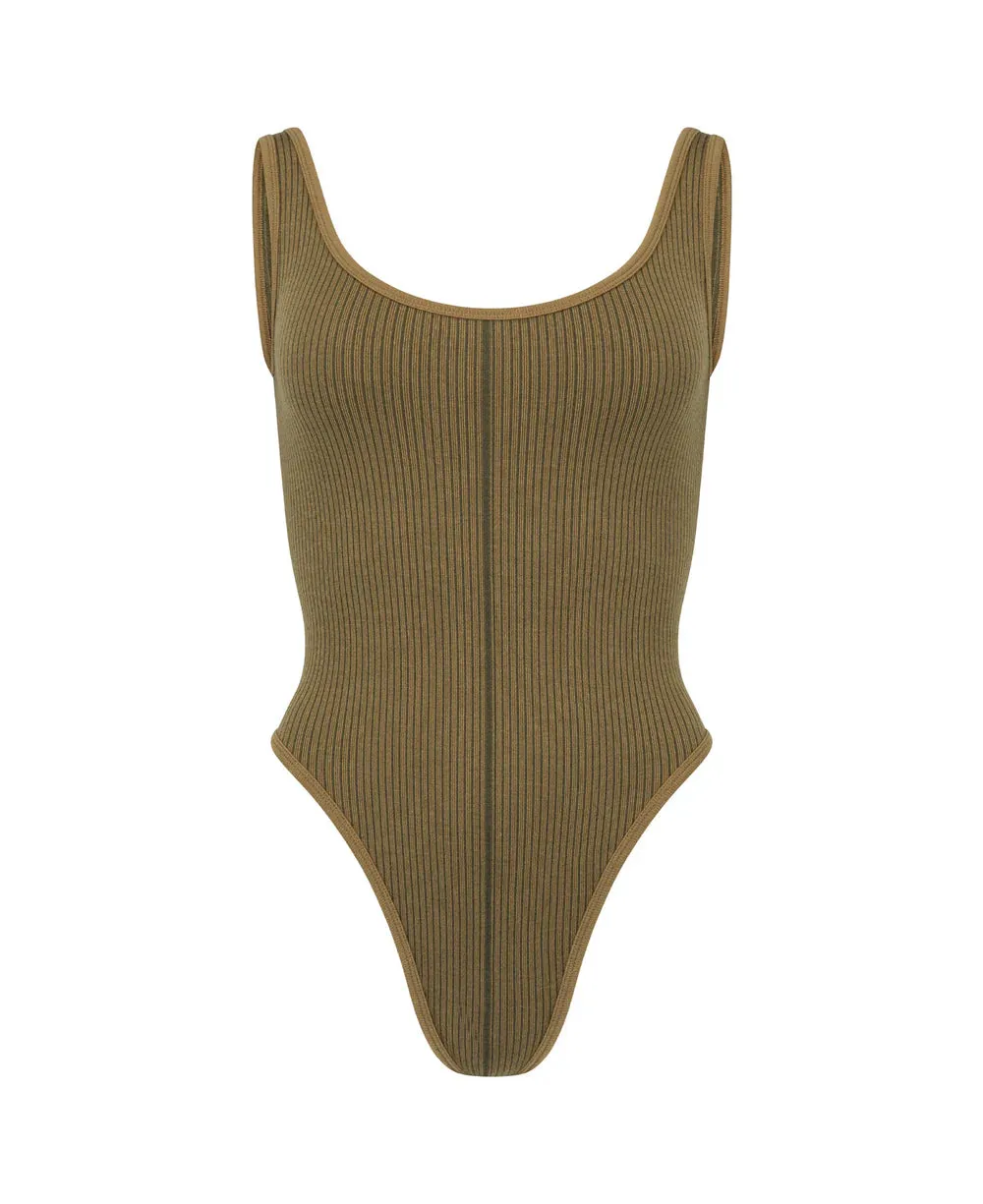 Nagnata Classic Wool Bodysuit - Fennel