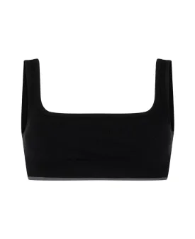 Black Nagnata Classic Wool Bralet - Timeless and Chic