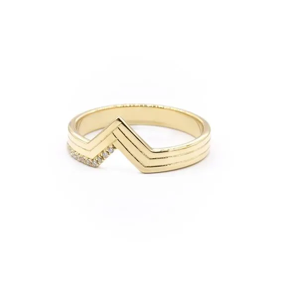Natalie Marie Diamond Chione Ring, Gold