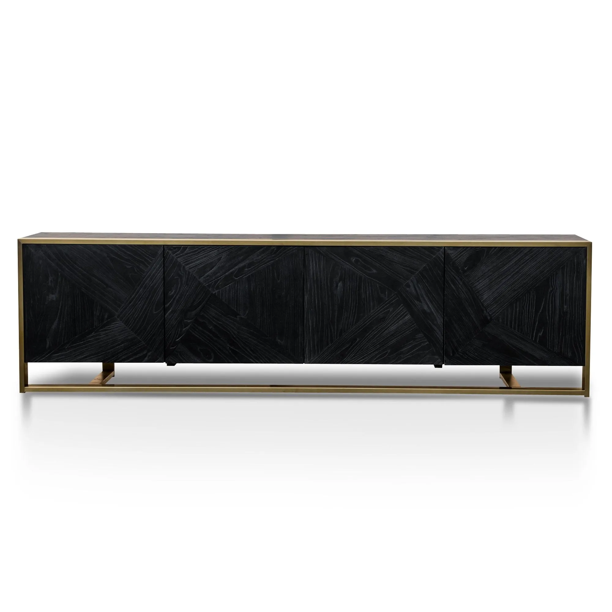 Nicole 2.2m Wooden TV Entertainment Unit - Black