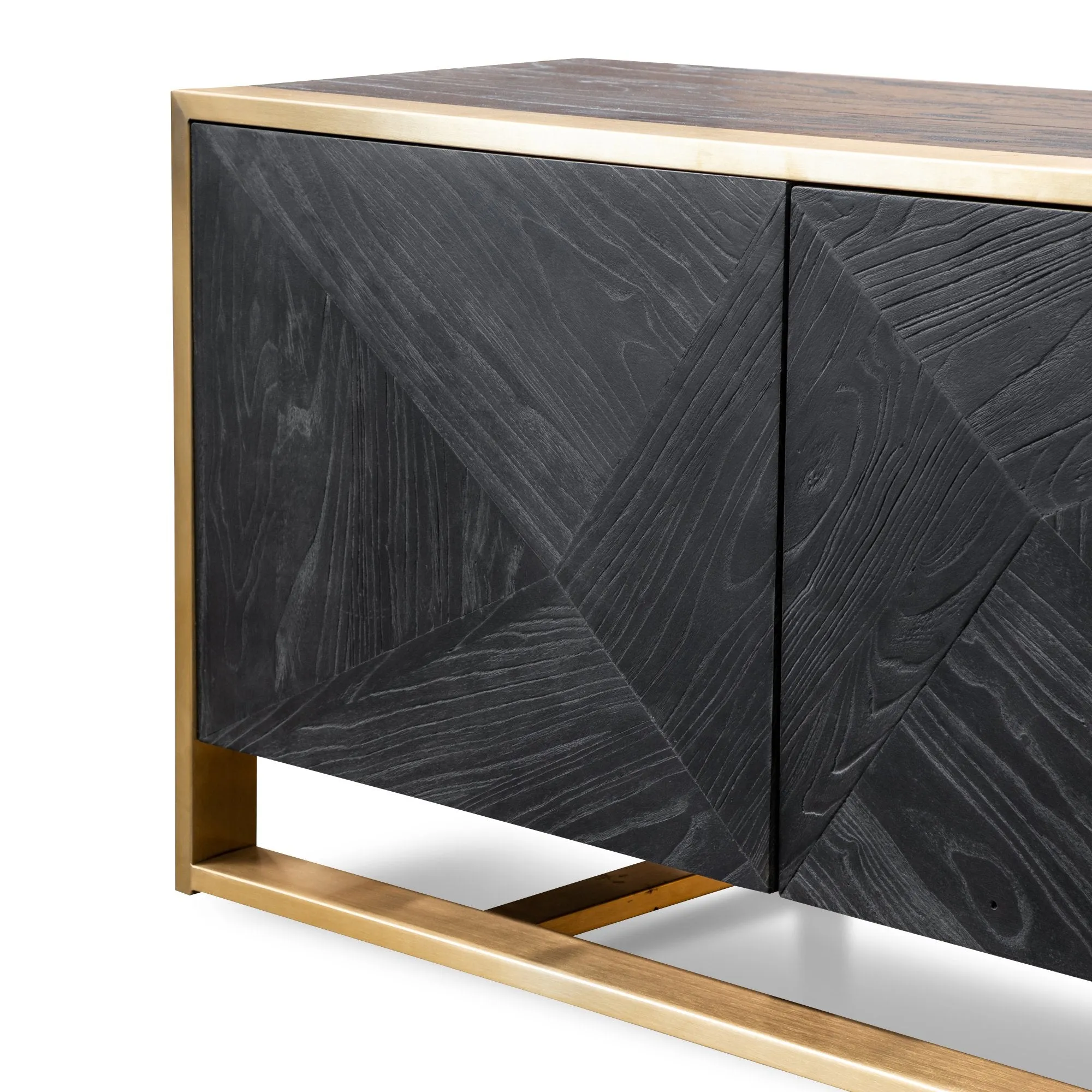 Nicole 2.2m Wooden TV Entertainment Unit - Black