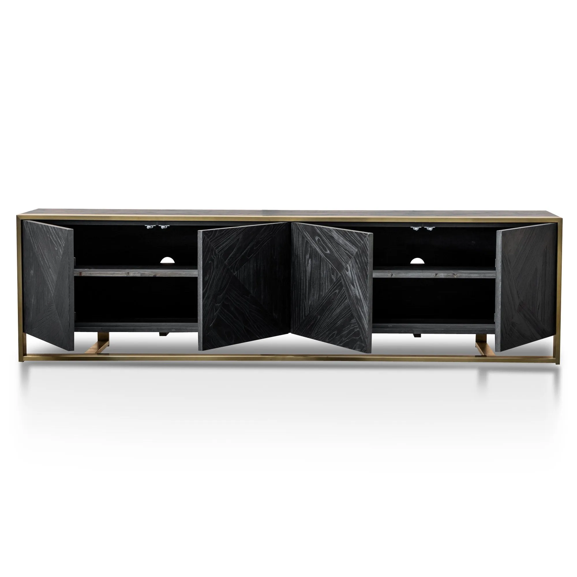 Nicole 2.2m Wooden TV Entertainment Unit - Black