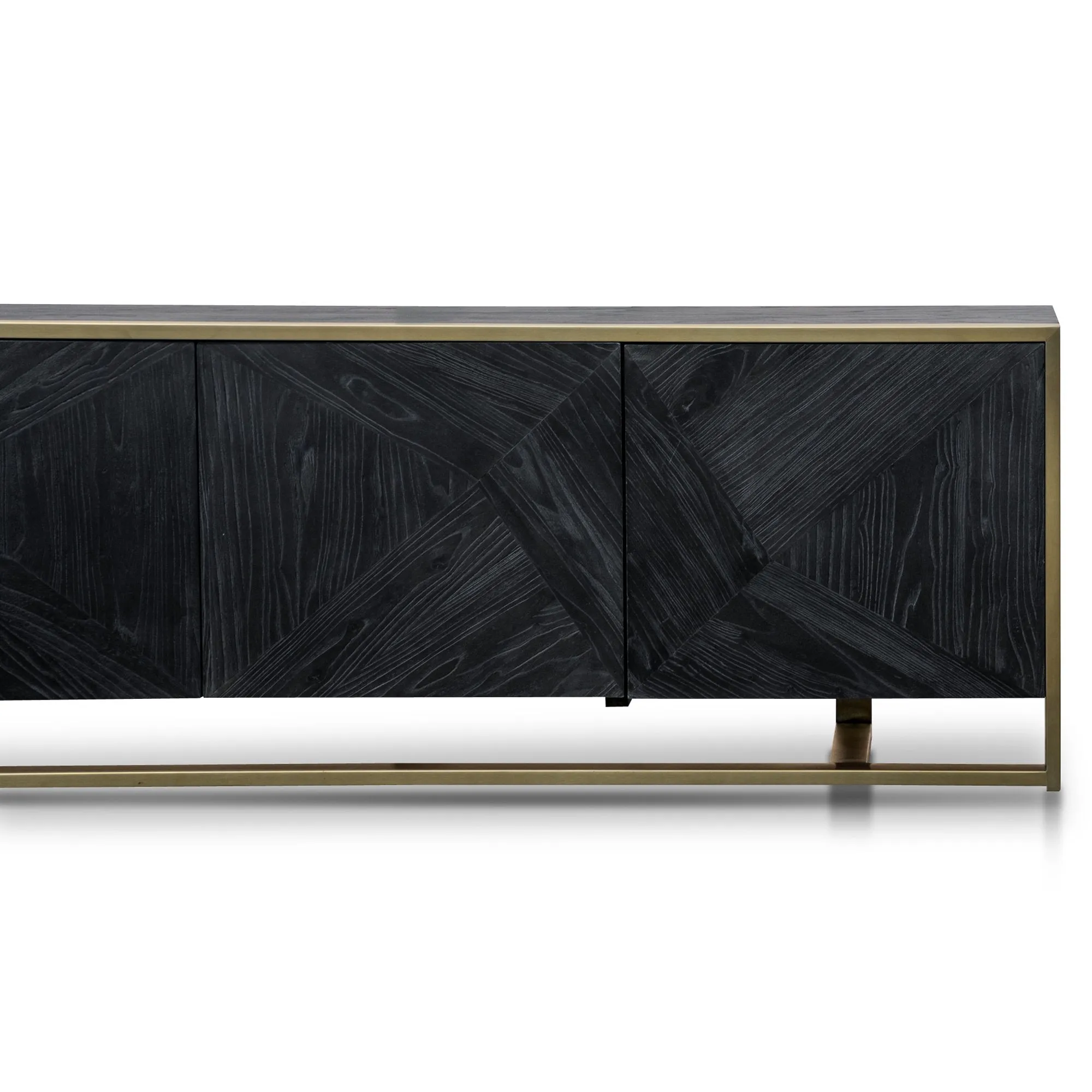 Nicole 2.2m Wooden TV Entertainment Unit - Black