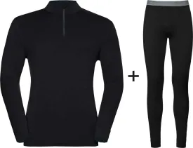 ODLO Men's Naturals 200 Merino Wool Half Zip COMBO