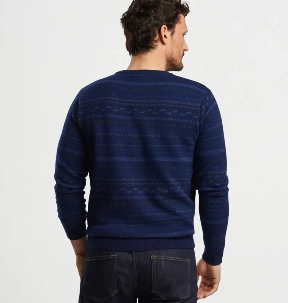 PETER MILLAR Crewneck Sweater Midnight Fairisle