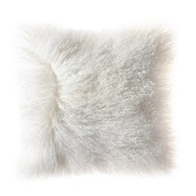 Plush Tibetan Wool Sheepskin Throw Cushion