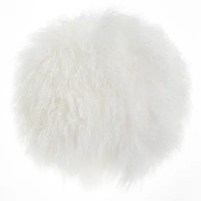 Plush Tibetan Wool Sheepskin Throw Cushion