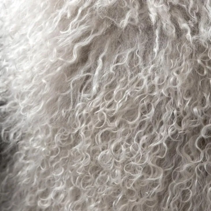 Plush Tibetan Wool Sheepskin Throw Cushion