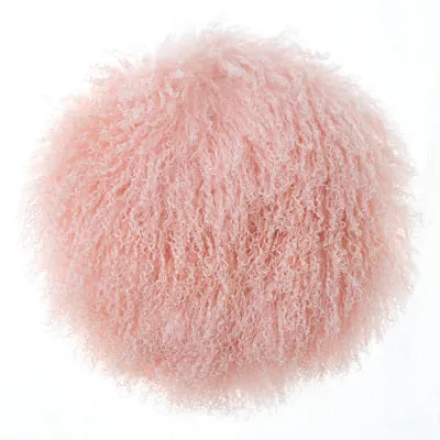 Plush Tibetan Wool Sheepskin Throw Cushion
