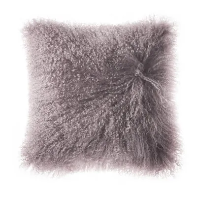 Plush Tibetan Wool Sheepskin Throw Cushion