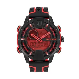Police Taronga Red and Black Silicon Watch PEWJP2110201