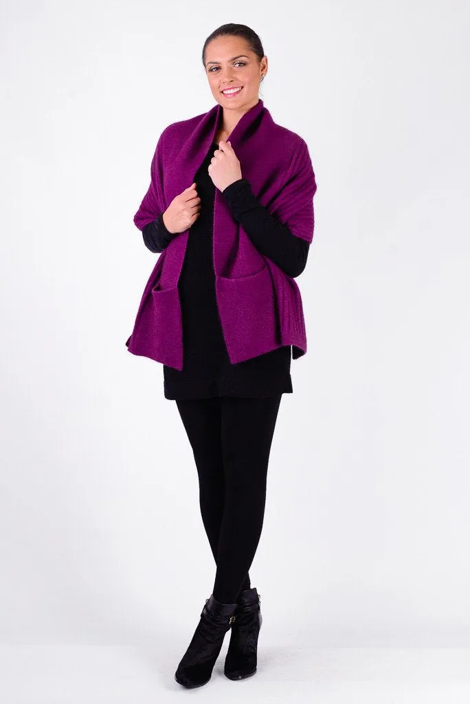 Possum Merino Wrap with Pockets