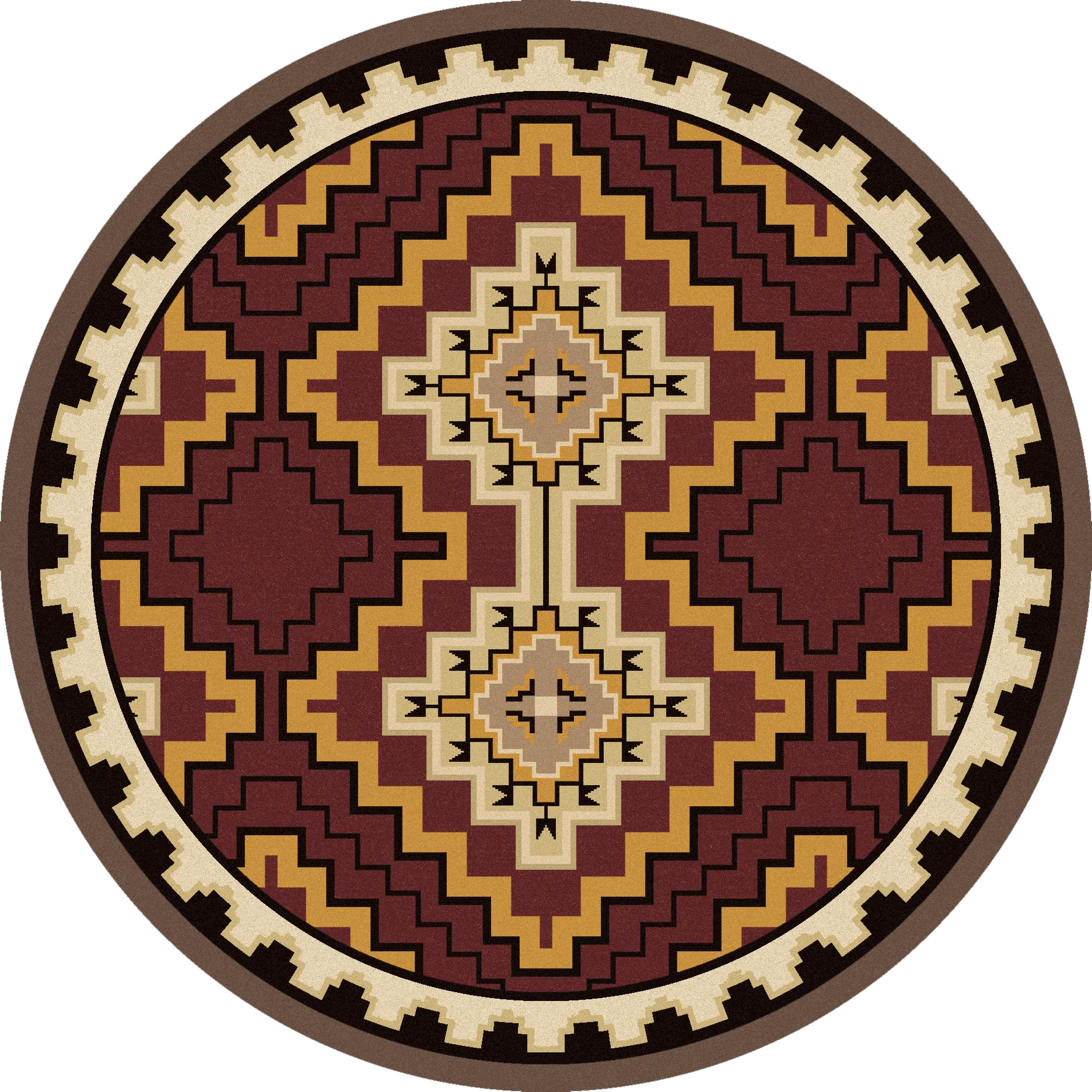 "Council Fire - Red" Area Rugs - Choose from 6 Sizes!