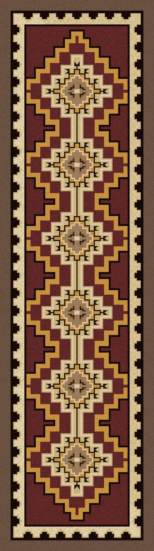 "Council Fire - Red" Area Rugs - Choose from 6 Sizes!