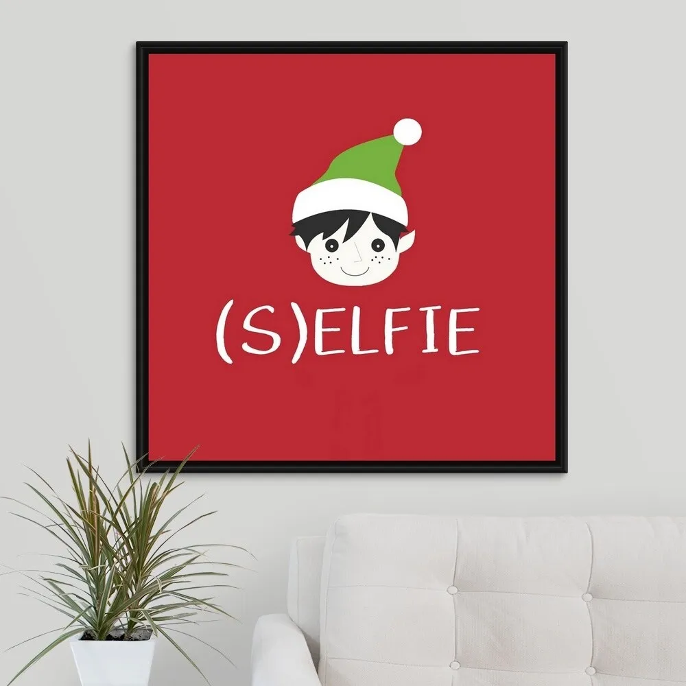 "(S)elfie" Black Float Frame Canvas Art