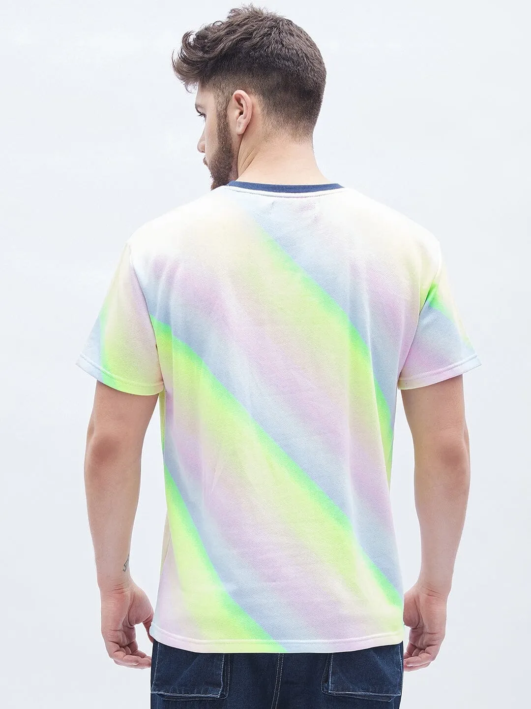 Rainbow Tie Dye Oversized Graphic T-Shirt