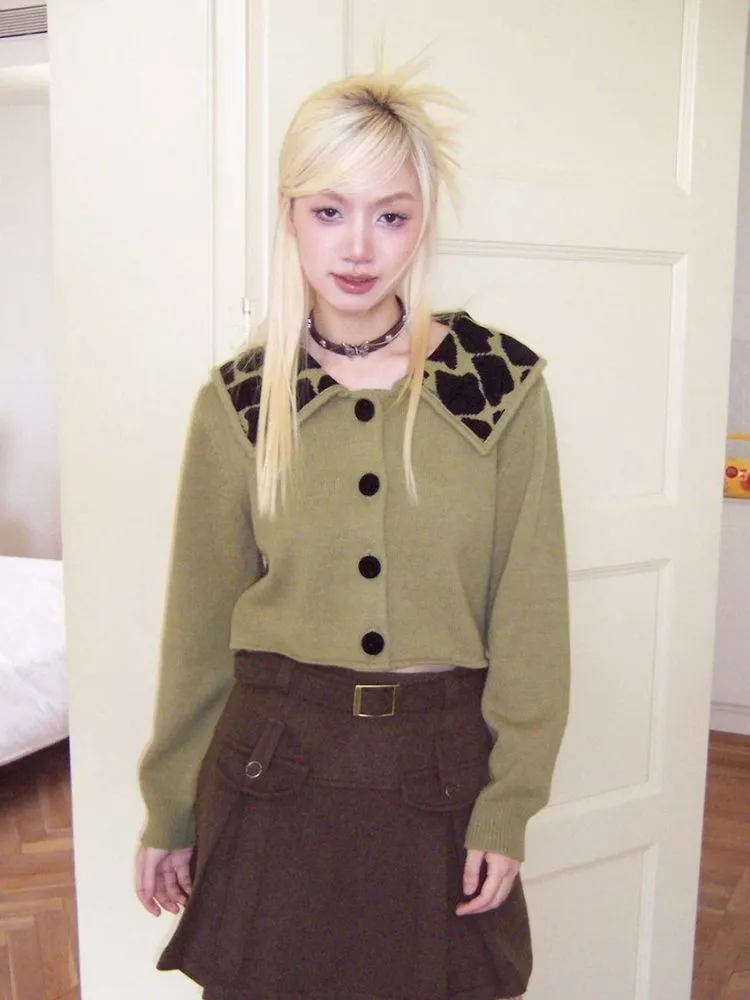 Retro jacquard wool cardigan【s0000003506】