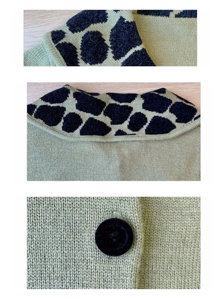Retro jacquard wool cardigan【s0000003506】