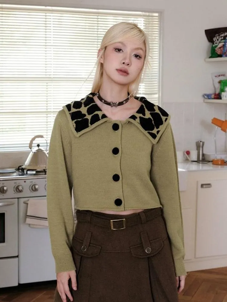 Retro jacquard wool cardigan【s0000003506】