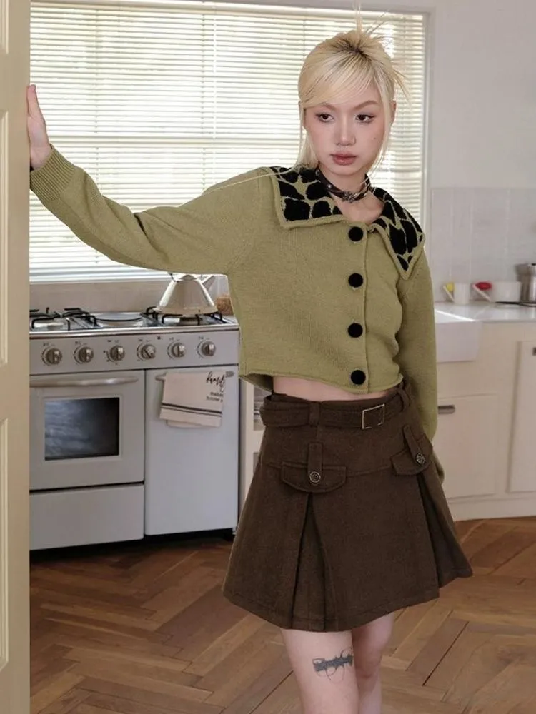 Retro jacquard wool cardigan【s0000003506】