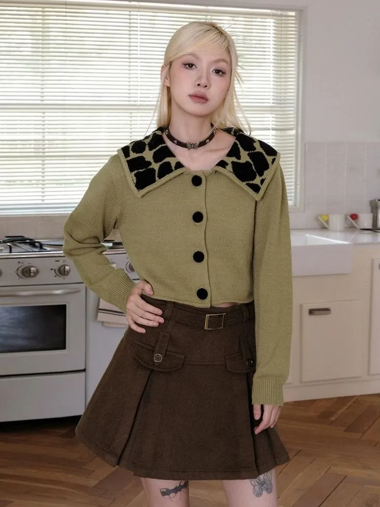 Retro jacquard wool cardigan【s0000003506】