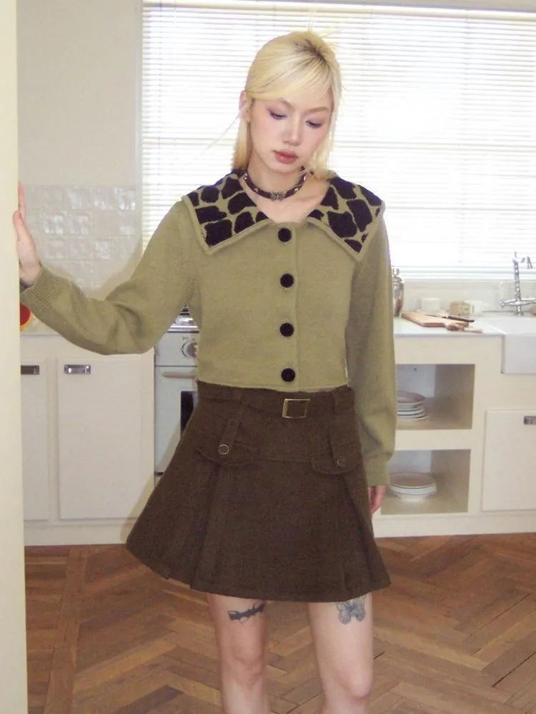 Retro jacquard wool cardigan【s0000003506】