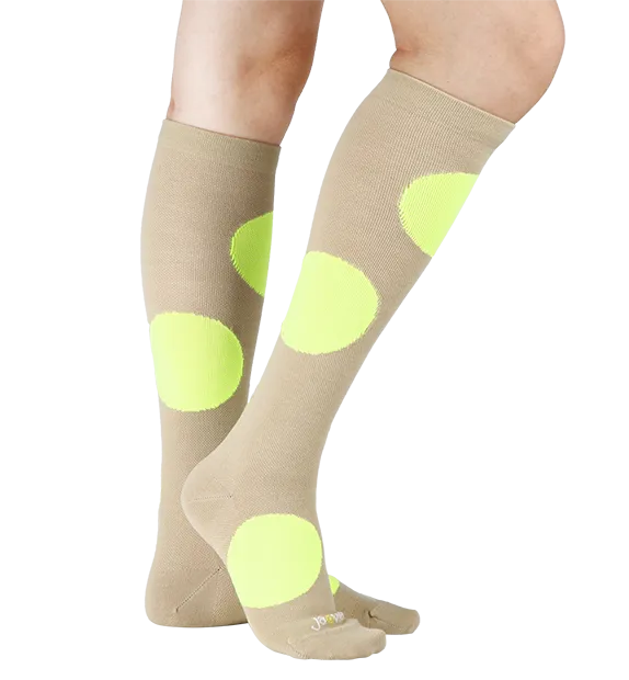 Rich Merino Wool Everyday Compression Socks (15-20mmHg) - Jumbo Dots - 3 Pack