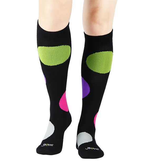 Rich Merino Wool Everyday Compression Socks (15-20mmHg) - Jumbo Dots - 3 Pack