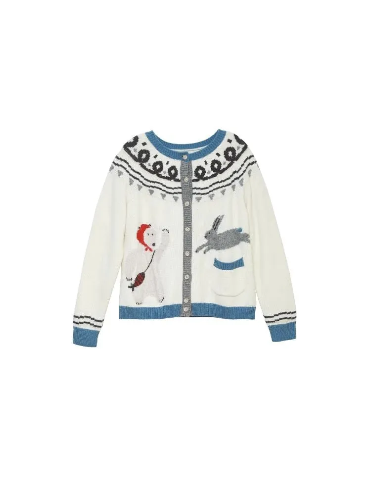 Scandinavian Childish Wool Cardigan【s0000005935】