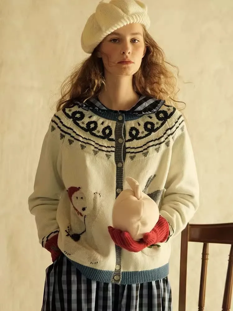 Scandinavian Childish Wool Cardigan【s0000005935】