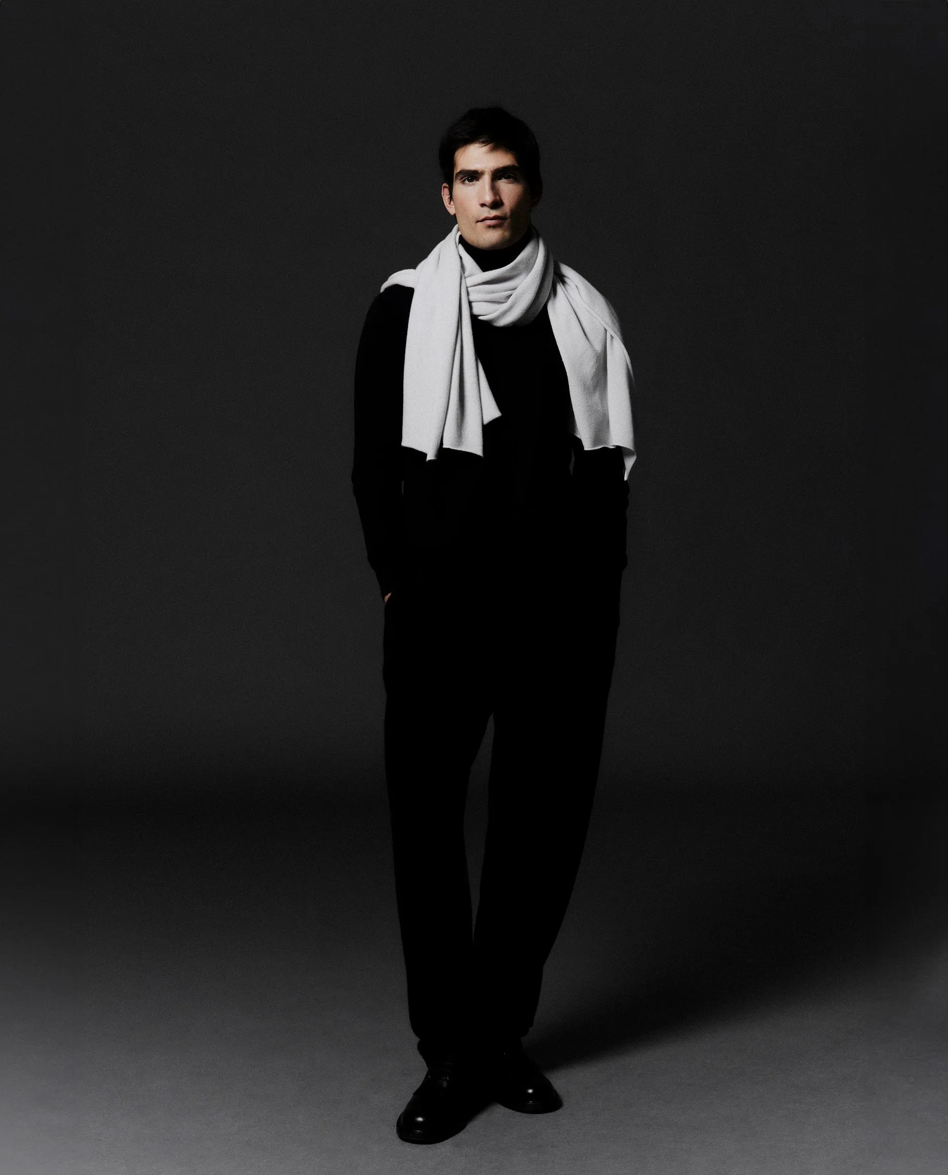 Schal aus Cashmere in Navy